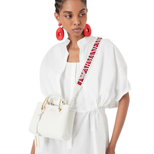 Emporio Armani Borsa a mano Borsa Donna mini modello MyEA Bianco cuoio - Francavilla Moda